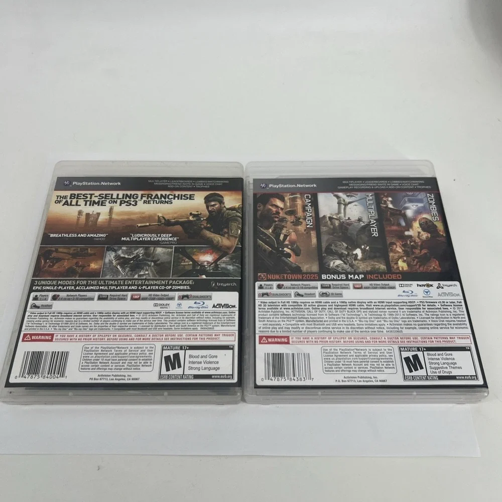 Call of Duty Black Ops 1 and 2 Bundle PS3